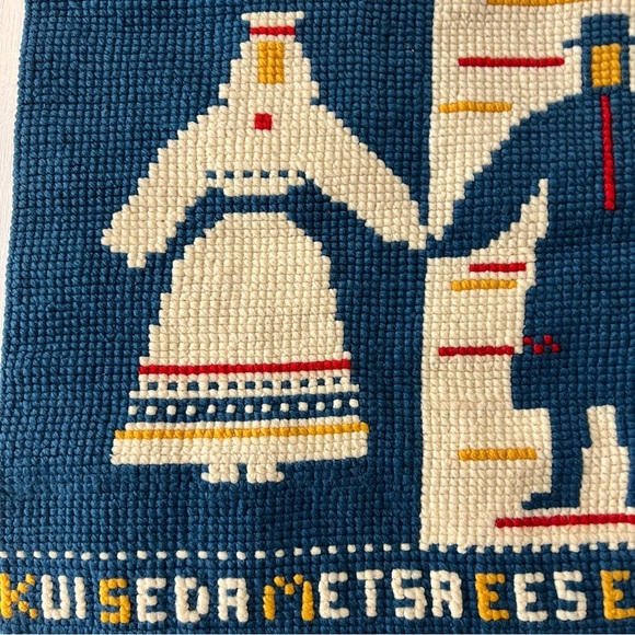 Vintage Estonian Handcrafted Folk Art Wall Hanging 1960s Handmade - Picture 3 of 5
